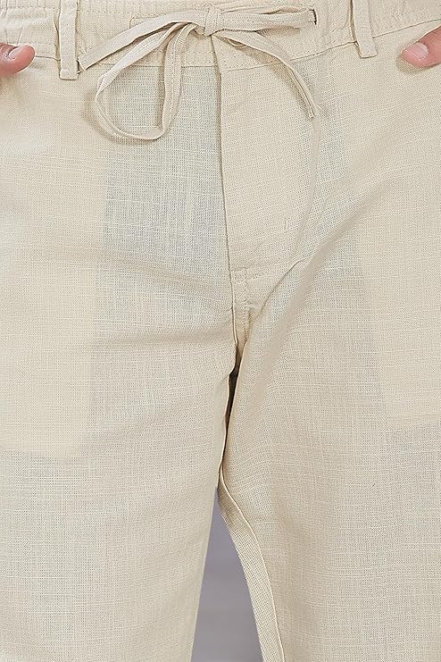 DIVISIVE Men's Relaxed Fit Cotton Linen Trousers - Image 2